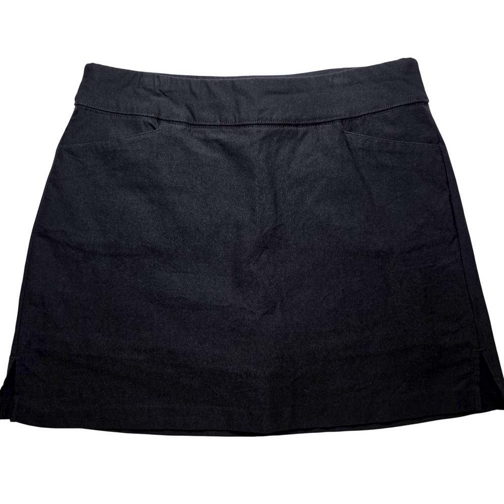 Lady Hagen Womens Size 12 Golf Skort Black Stretch Pull‎ On Pockets